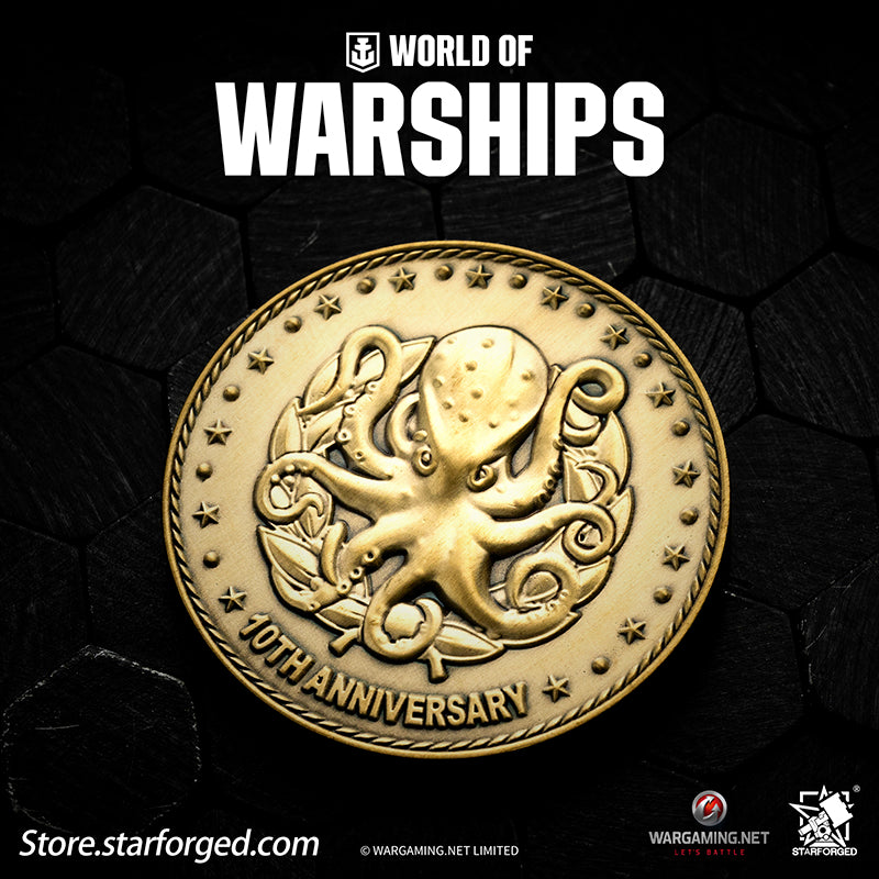 Starforged World of Warships WOWS 10th Anniversary Collectible Coin Game Peripherals Wargaming License