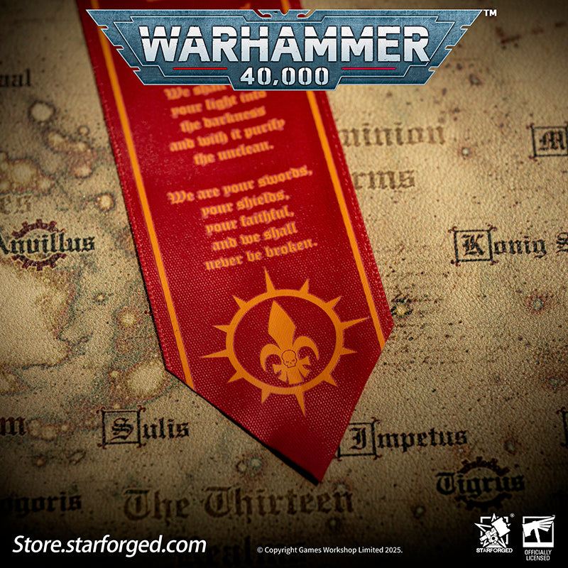 Starforged Warhammer 40K Adepta Sororitas Honour Badge of The Emperor's Rose Seal Badge The Adepta Sororitas, originally known as the Daughters of the Emperor, are an all-female militant branch of the Imperial Cult. As the military arm of the Ecclesiarchy, their sacred duty is the ruthless purging of corruption and heresy within mankind. Countless Sororitas Orders are stationed across the galaxy, their fortified convents becoming beacons of hope burning brightly against the darkness of the Imperium Nihilus.