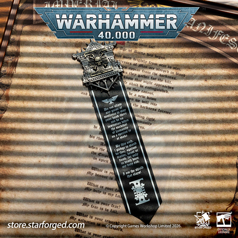 Starforged Warhammer 40K Space Marines Deathwatch Scroll Seal Pin Heavy Badge Warhammer Gifts The Deathwatch are an elite formation of exemplary warriors selected from the finest Space Marine Chapters. Each is a paragon of combat and an expert in defeating xenos plots to destroy the Imperium  Show your commitment to defeating the alien foes of the God Emperor with this DeathWatch Scroll Seal
