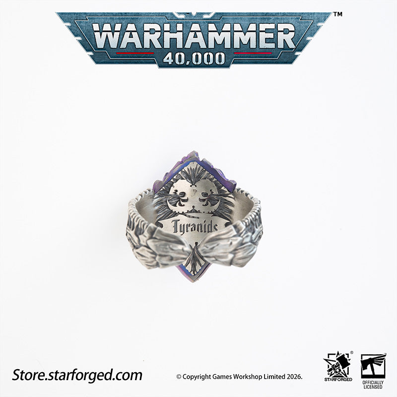 Starforged Warhammer 40K Tyranids Carapace Ring Accessories Game Merchandise Warhammer Gifts Fashion Accessories