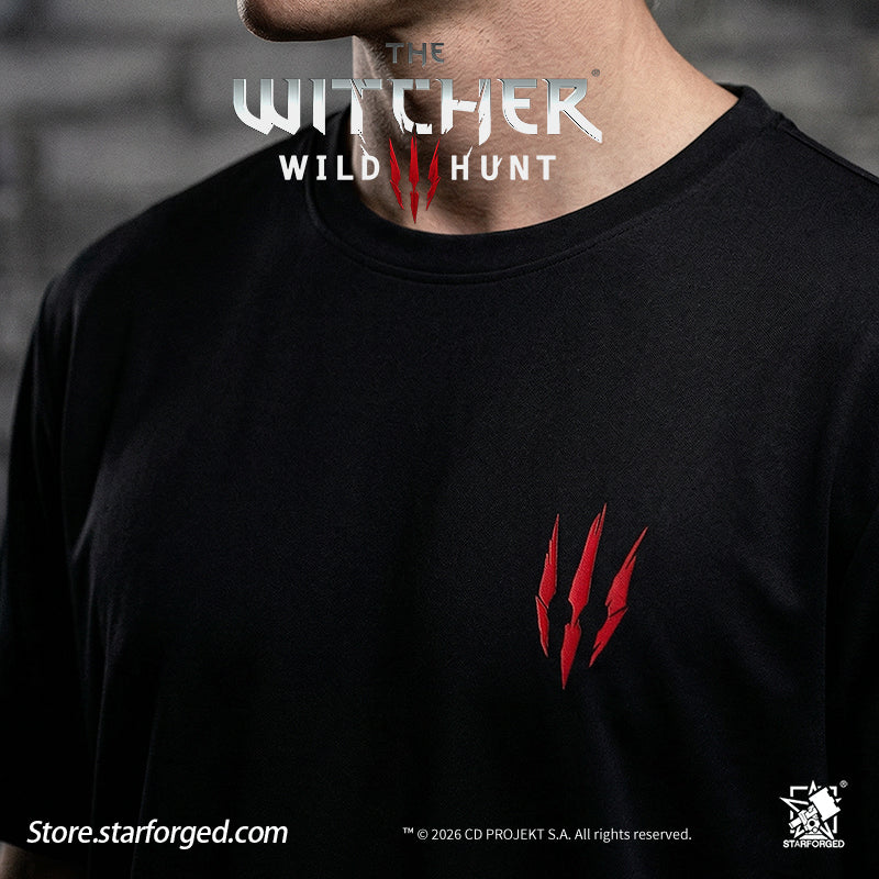 Starforged The Witcher 3: Wild Hunt Witcher3 Themed Signs T-Shirt Game Merchandise Officially Authorized The School of the Wolf, to which the undisputed protagonist of The Witcher 3 belongs, can be considered the most direct successor of the Witcher Order. After many groups of witchers left the Order, the pioneers of the Wolf School remained in Castle Morgraig for a long time before eventually departing. They journeyed west into Kaedwen, chose the wolf as their emblem, and established their own school.  The