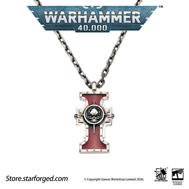 Starforged Warhammer 40K The Imperium of Man Inquisition Seal of the Holy Ordos Silver Pendant Game Merchandise Warhammer Gifts Fashion Accessories