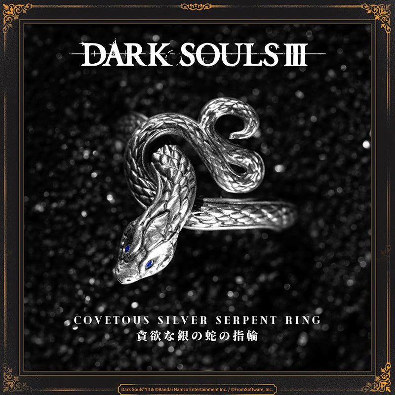 Starforged  Covetous Silver Serpent Ring Dark Souls Fashion Sterling Silver Ring Holiday Gift  Game Props
