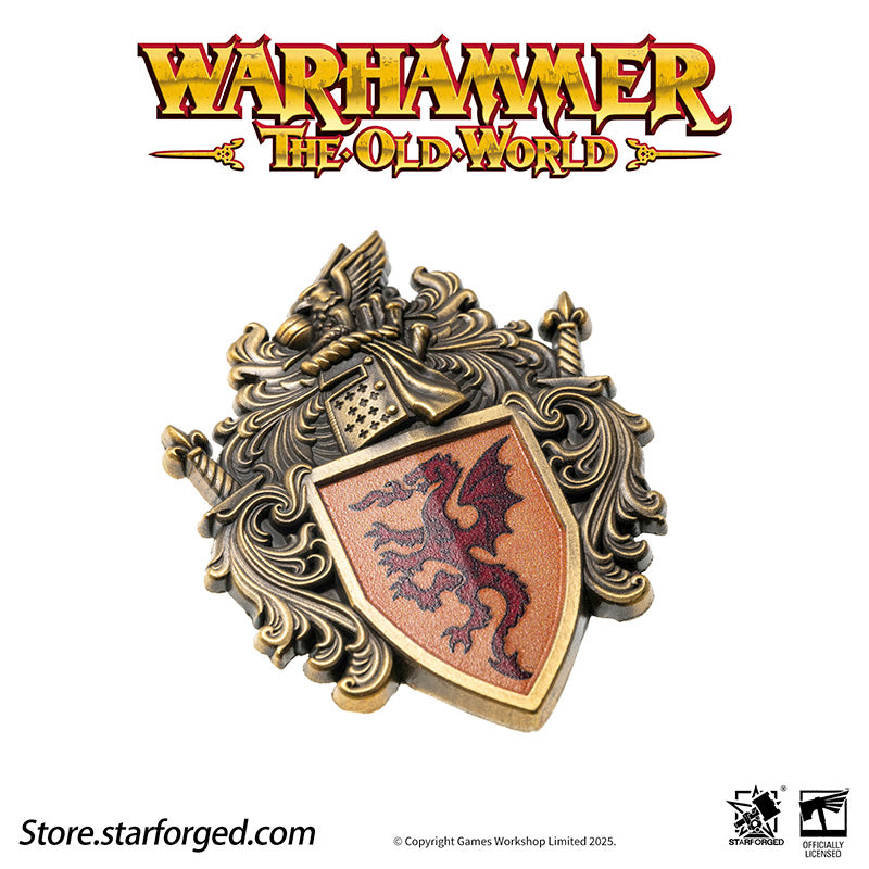 Starforged Warhammer Old World Ducal Shield of Bretonnia Faction Banner Badge