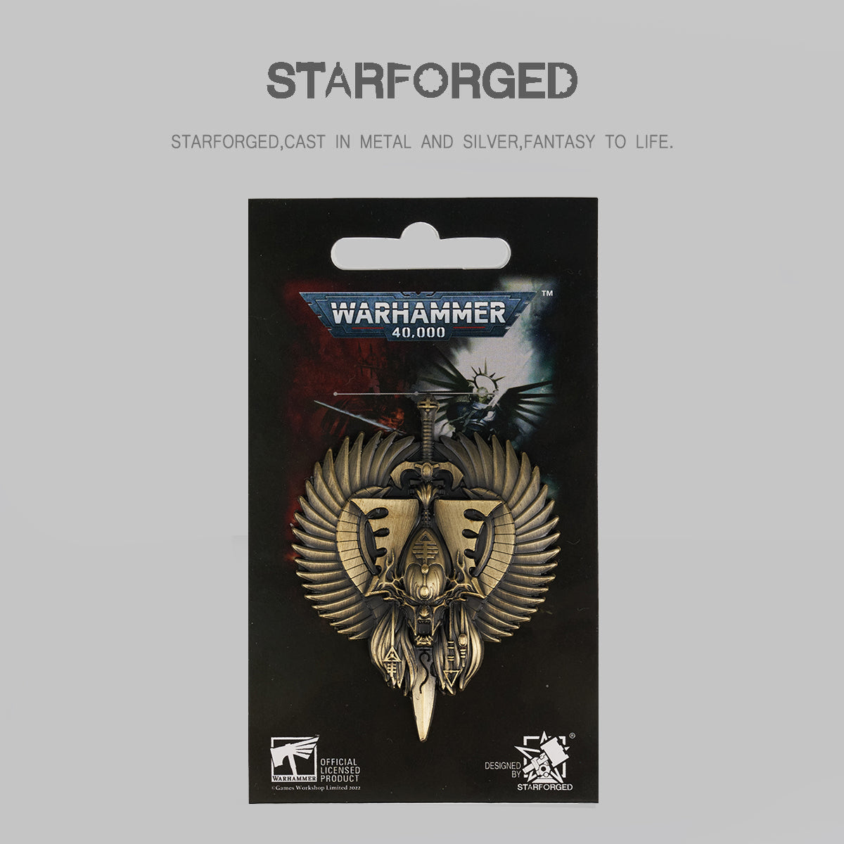 Starforged  Bloody Handed God  Khaine Pin Badge Aeldari Eldar Warhammer 40K Men's Pendant