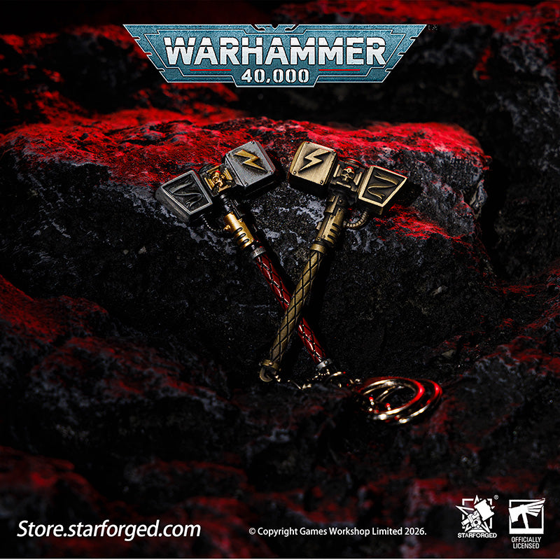 Starforged Warhammer 40000 Thunder hammer & Thunderhead KeyChain Space Marines Astartes WH40 Jewelry