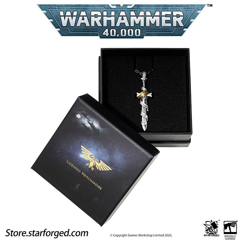 Starforged Warhammer 40K  Sword Of The High Marshal Necklace Pendant Men's Jewelry Birthday Gift
