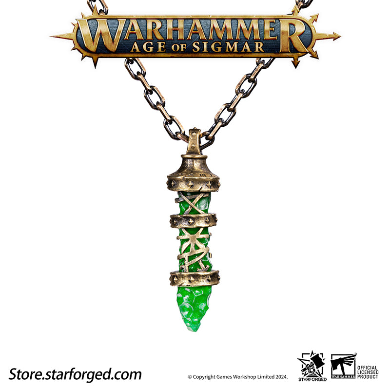 Starforged Age of Sigmar Skaven Warpstone  Copper Necklace Game Peripherals Warhammer Pendant