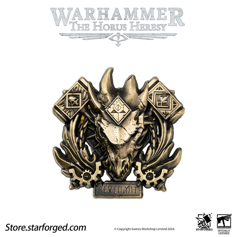 Starforged Warhammer Horus Heresy Burning  Galaxy Legion Insignia Pin Badge Brooch 30K Men's Jewelry