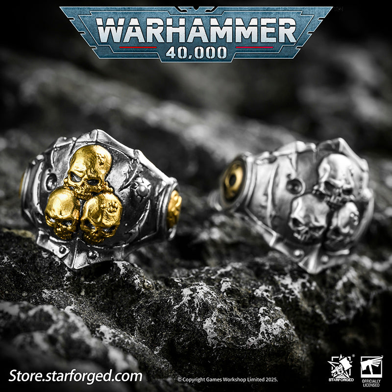 Starforged Warhammer 40K Ring of the Plague Dominus Death Guard Sliver Rings Accessories Jewelry The Death Guard were the XIV Astartes Legion, gene-sons of Mortarion. Once loyal sentinels of the Imperium, they turned against the Emperor during the galaxy-shattering Horus Heresy.For ten millennia since, they have stalked the stars as Nurgle's Chosen - living vessels of countless pestilences, silently spreading death and corruption across worlds. 