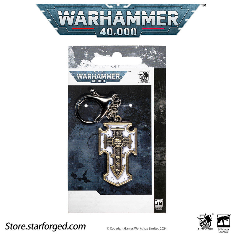 Starforged Warhammer 40K Space Marines Relic Storm Shield Keychain Game Peripheral Alloy Keychain Christmas Gifts Relic weapons are large power weapons, often resembling swords or axes, surrounded by a disruption field designed to cut through armor. Some relics, such as the Relic Storm Shield, are mounted on shields, with their disruption fields capable of withstanding even greater impacts. 