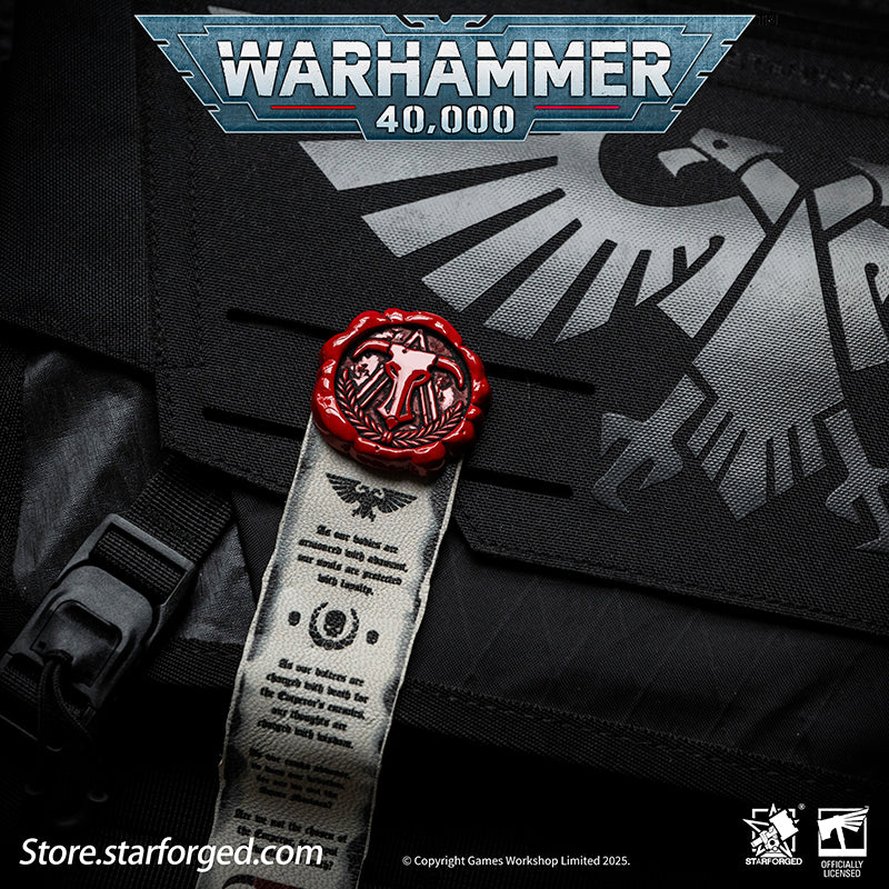 Starforged Warhammer 40K Purity Seal Minotaur Chapter Space Marine Badge Men's Accessories