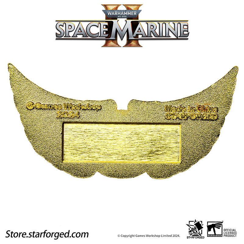 Starforged Warhammer 40K Titus Ultramarines Courage & Honour Pin Badge Men's Accessories