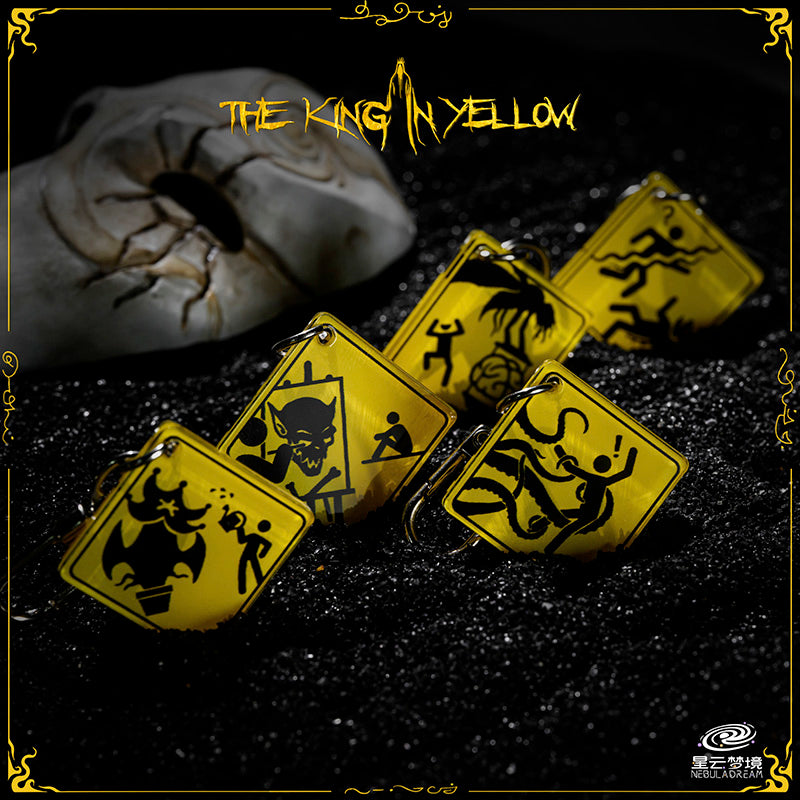 Starforged Cthulhu Mythos “WATCH OUT!” The King in Yellow Story Themed Keychain Christmas Gifts
