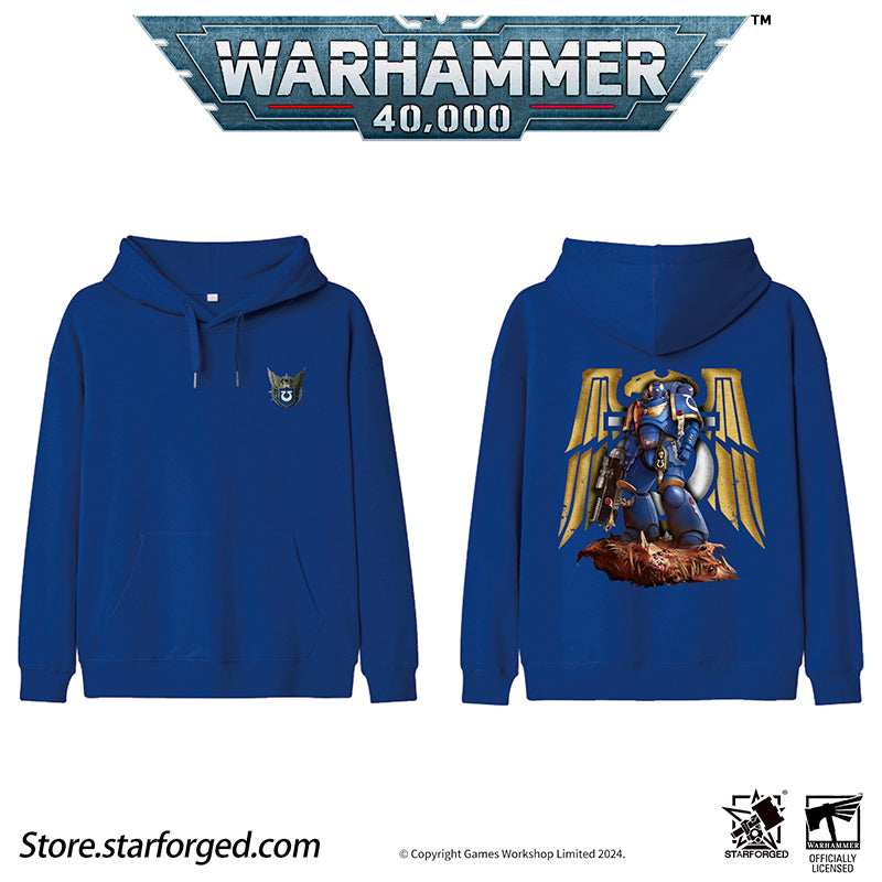 Starforged Warhammer 40K Honor Guard Series Themed Hoodie Space Marines 2 Men's Sweatshirts Other