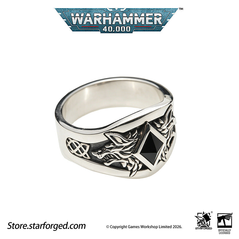 Warhammer 40K Space Wolves Ring of Leman Russ Wolf King Memorial Ring Starforged