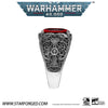 Starforged Seal of the Inquistor Warhammer 40K Men's Garnet Gemstone 925 Silver Ring