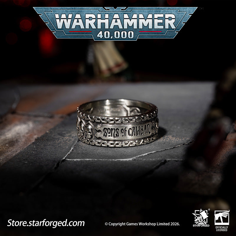Starforged Warhammer 40K Dark Angels Space Marines Sons of Caliban Ring Accessories Game Merchandise Warhammer Gifts Fashion Accessories The Watchers in the Dark are a distinct race dwelling aboard the Rock, the Dark Angels mobile fortress-monastery.&nbsp; Small of stature and robed in long vestments, they possess an innate gift to ward off daemonic entities of Chaos, an affinity akin to the rare, enigmatic Untouchables who nullify surrounding warp energies.