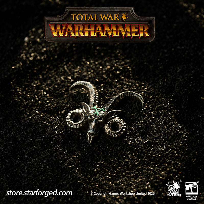 Total War III Warhammer Emblem of the Horned Rat Pin Badge Skaven Faction Race Badge Emblem