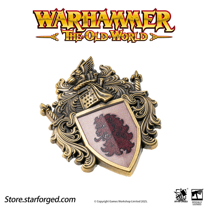 Starforged Warhammer Old World Ducal Shield of Bretonnia Faction Banner Badge