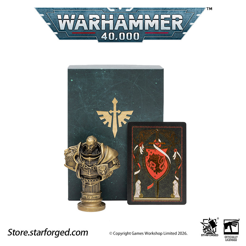 Starforged Warhammer 40K Dark Angel  Lion El'Jonson Bronze Bust Seal Wax  & Coin Set Other