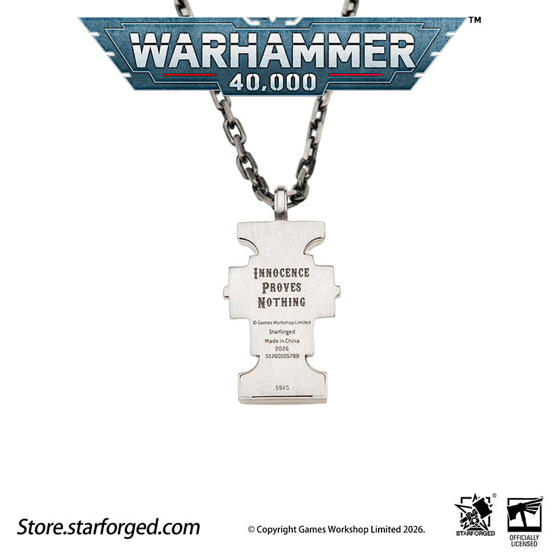 Starforged Warhammer 40K The Imperium of Man Inquisition Seal of the Holy Ordos Silver Pendant Game Merchandise Warhammer Gifts Fashion Accessories