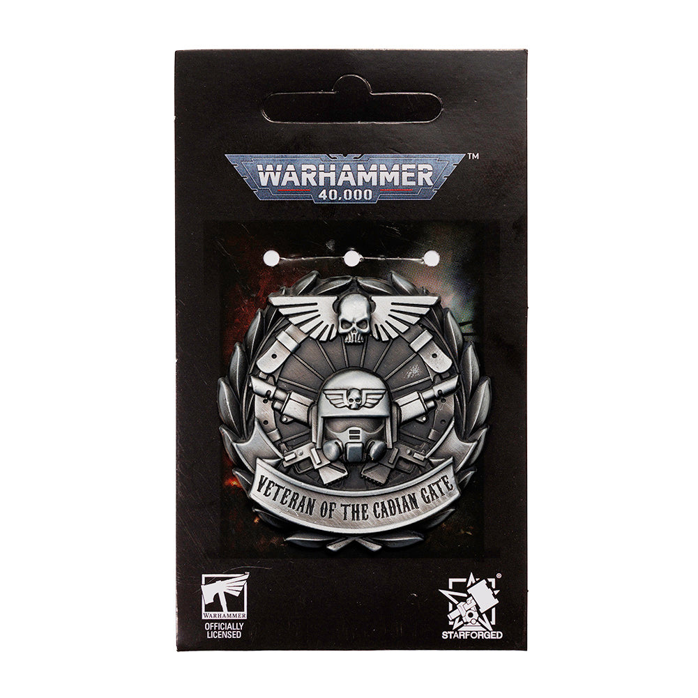 Starforged  Cadian Shock Troops Space Marines Medalof Honour Velcro Pin Badge Warhammer 40K Imperial Guard