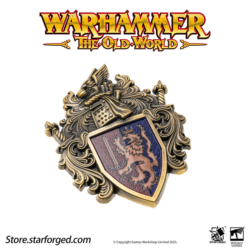 Starforged Warhammer Old World Ducal Shield of Bretonnia Faction Banner Badge