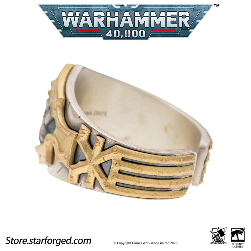 Starforged Warhammer 40K Chaos Space Marines World Eaters Berzerkers'Sigil Ring Silver Ring Men's Jewelry Accessories A millennium ago, when the Legiones Astartes were engulfed in bloody warfare, the sons of the Primarch Angron were already infamous for their brutality, a fate sealed after the implantation of the Butcher's Nails. The noble warriors descended into relentless killers! Today, whenever the chosen of Khorne carve a gory path from the Eye of Terror, the entire galaxy trembles.They are the World E