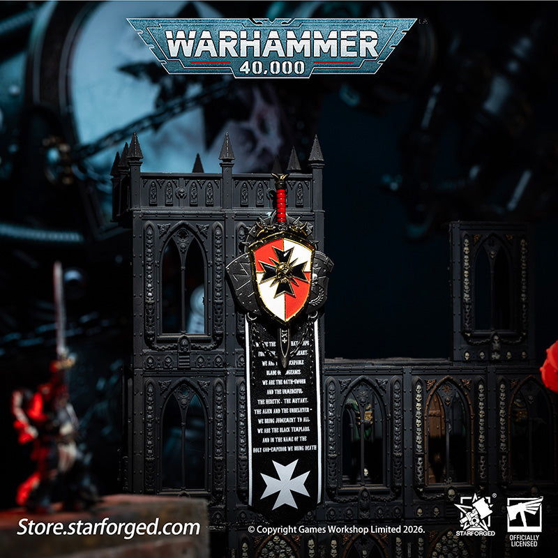 Starforged Black Templars Sword Brethren Crusade Shield Warhammer 40K Brooch Pin Badge