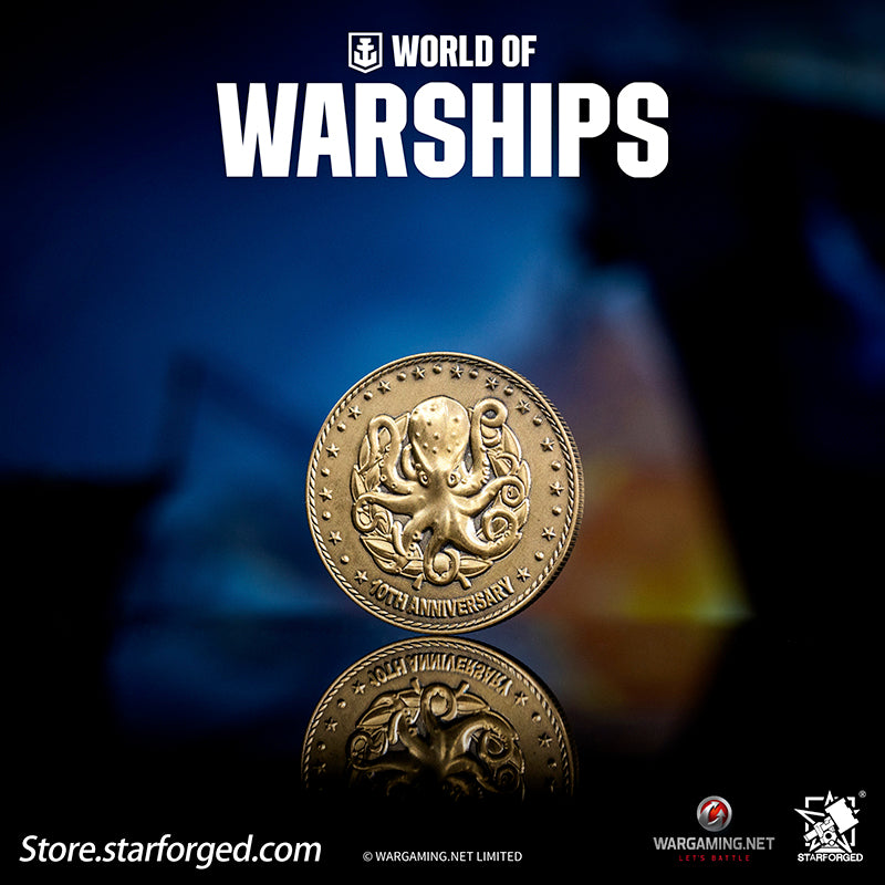 Starforged World of Warships WOWS 10th Anniversary Collectible Coin Game Peripherals Wargaming License