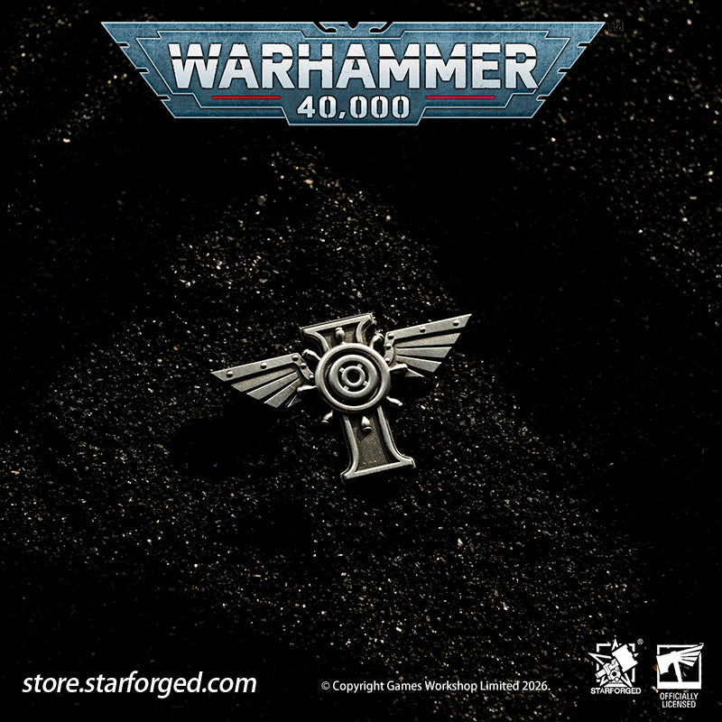 Warhammer 40K Peripheral Products Navis Imperialis Brooch Silver Pin Badge Starforged