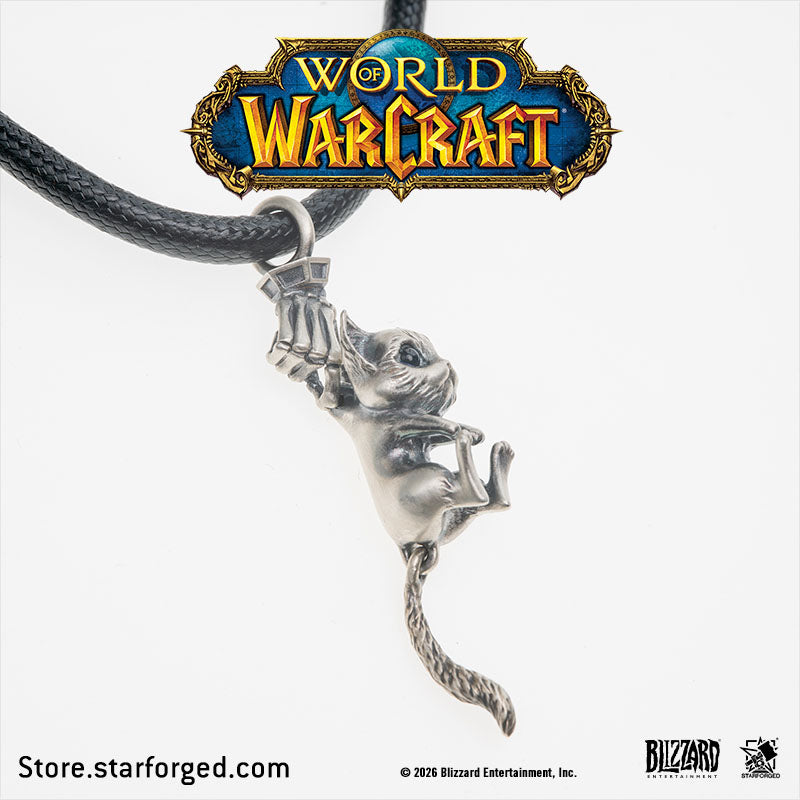 Starforged World of Warcraft Mr.Bigglesworth Necklace Men's Fashion Jewelry Officially Authorized The Softest Echo Within Eternal Frost A Timeless Stillness of Cold Bones and Fragile Life An Unbreakable Bond The Lich and His Final “Life” Across the Frozen Spires of the Necropolis, Beyond into the Eternity of the Shadowlands  Mr. Bigglesworth is the beloved cat of Kel'Thuzad. A level 5 neutral house cat, he can be found at the entrance of Naxxramas. If you kill Mr. Bigglesworth, Kel'Thuzad will angrily curse