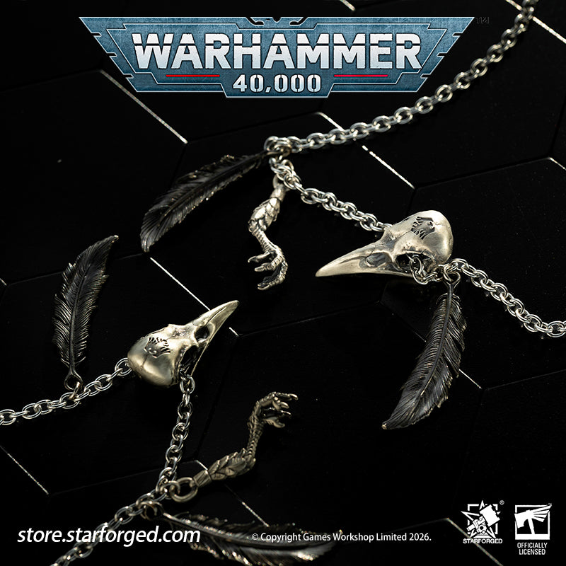 Starforged Warhammer 40K Space Marines Raven Guard The Black Wings of Deliverance Necklace Pendant Men's Fashion Jewelry Sterling Silver Rings The Raven Guard is the smallest Legions of the Great Crusade. They adhere faithfully to the modes of warfare laid down within the Codex Astartes, yet their tactics diverge drastically from those of their brother Legions.At the onset of every battle, the Raven Guard deploy swathes of Scouts to gather intelligence across the front lines.&nbsp; Thereafter, command cadre