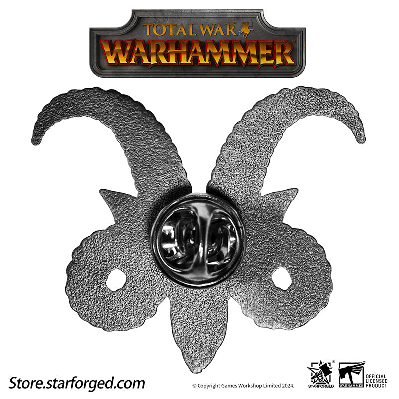 Total War III Warhammer Emblem of the Horned Rat Pin Badge Skaven Faction Race Badge Emblem