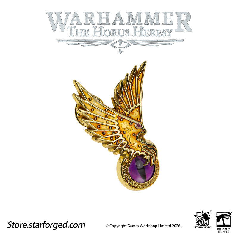 Starforged Warhammer 30K Chaos Space Marine Emperor's Children Phonecian's Favour Armourial Pin Warhammer Gifts Fashion Accessories