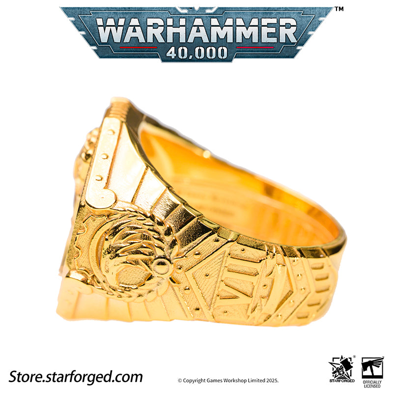 Starforged Warhammer 40K The Sigil Ring of Dorn Imperial Fists Silver Ring Accessories Jewelry The Imperial Fists were the VIIth Legion of the original Astartes, and in the ten millennia since the Horus Heresy, they remain the only Space Marine Chapter honored with permanent garrison rights on Holy Terra itself.The sons of Dorn inherited their Primarch's unyielding character - steadfast, refusing defeat, and ever willing to plunge into the bloodiest battles against the fiercest foes. Masters of fortificatio