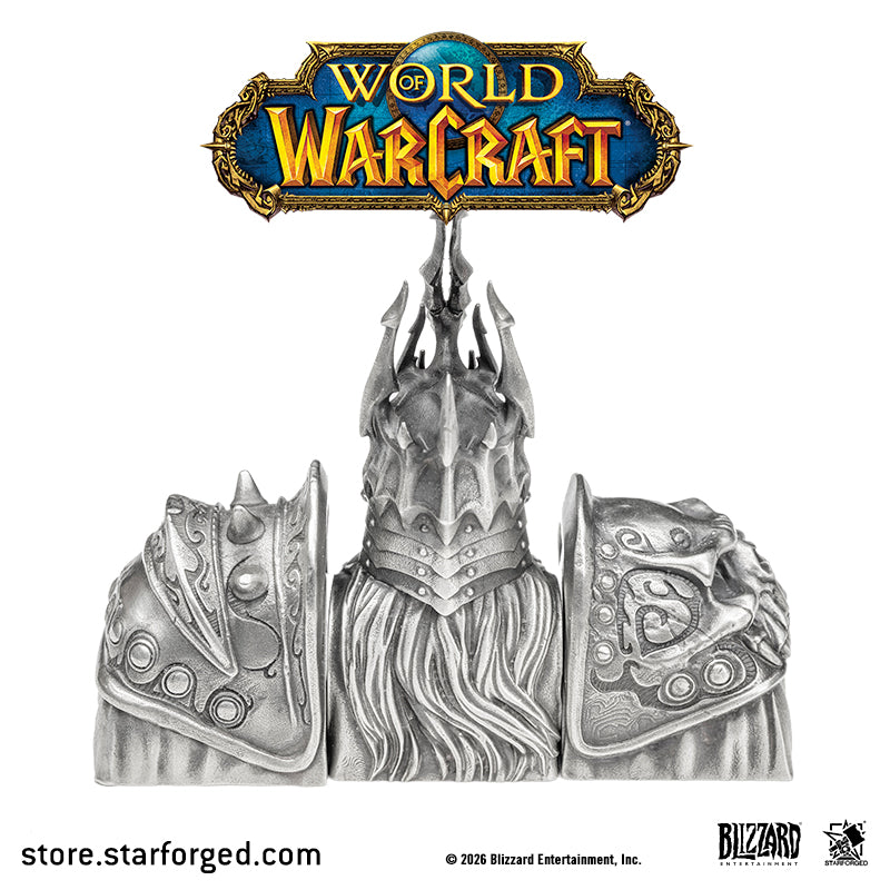 Starforged World of Warcraft Lich King Metal Keycap Men's Fashion Accessories Officially Authorized Deconstruct the Crown. Place its power at your fingertips.  Atop Icecrown, a new sovereign is crowned.  “Power is not eternal, my child.”  To don the Helm of Domination may demand a terrible price.  But to wield its power at your fingertips,  all it takes is a single strike.  “Now, we are one.”