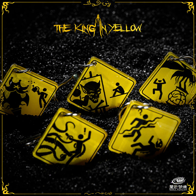 Starforged Cthulhu Mythos “WATCH OUT!” The King in Yellow Story Themed Keychain Christmas Gifts