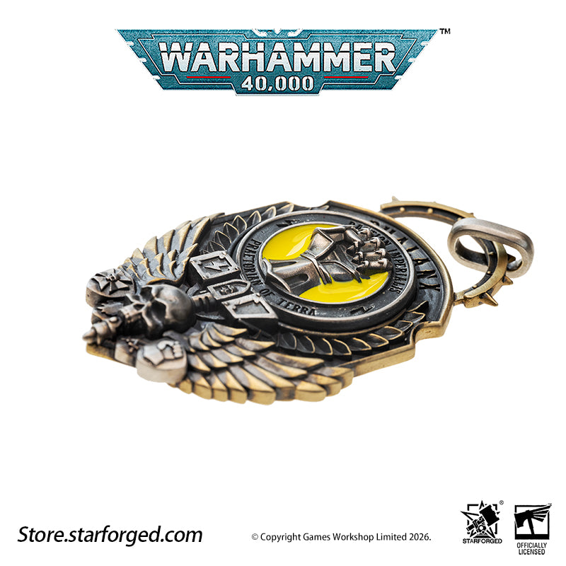 Warhammer 40K Imperial Fists Hammer of Phalanx Pendant Rogal Dorn Necklace Starforged