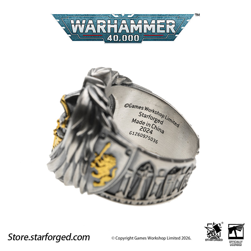 Starforged Warhammer 40K Dark Angel Ring Mark of HexagramMaton Lion King Men‘s ’Ring