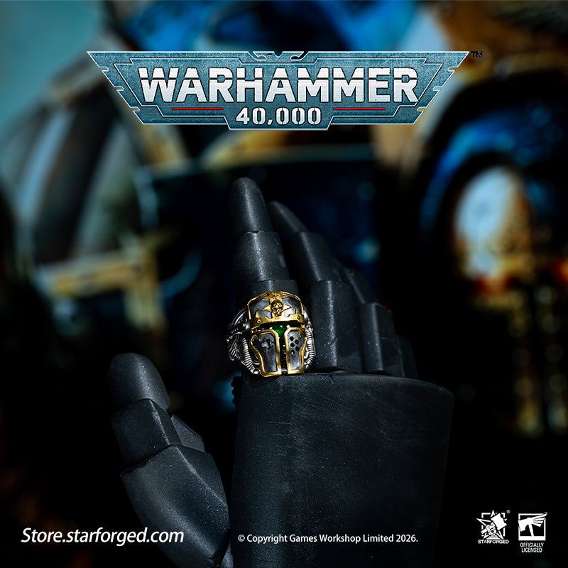 Warhammer 40K Questor Imperialis Helmring Adeptus Mechanicus Titan Culture Ring by Starforged
