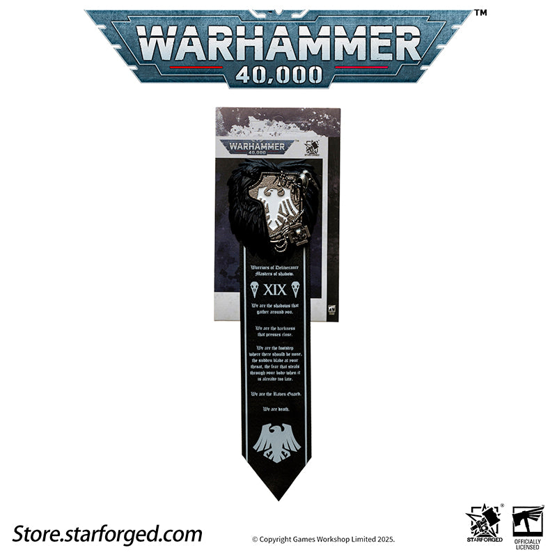 Starforged Warhammer 40K Space Marines Raven Guard Scroll Seal Badge Pin Men's Jewelry Accessories n the early days of the 30th millennium, the XIXth Legion was deployed for infiltration, reconnaissance, and target identification missions. Operating in secrecy, they were used to swiftly eliminate any factions that refused to submit to the fledgling Imperium, striking without warning from the shadows. The XIXth Legion employed terror tactics akin to those of the Night Lords.One of the Legion's earliest known