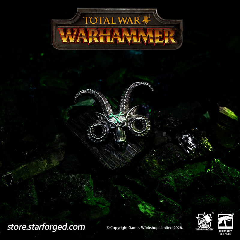 Total War III Warhammer Emblem of the Horned Rat Pin Badge Skaven Faction Race Badge Emblem