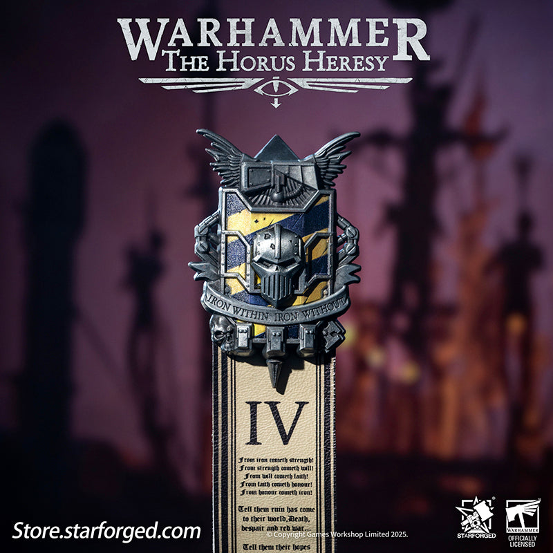 Starforged Warhammer 40K 4th Legion Iron Warriors Honour Badge Of Warsmith Seal Badge The history of the IVth Legion traces back to the final days of the Unification Wars on Terra. Created as part of the Emperor's grand design, the Iron Warriors rapidly expanded during the conflicts, their gene-seed demonstrating remarkable adaptability that allowed the Legion to swiftly integrate new recruits and resources - forming the unyielding foundation for the Great Crusade.