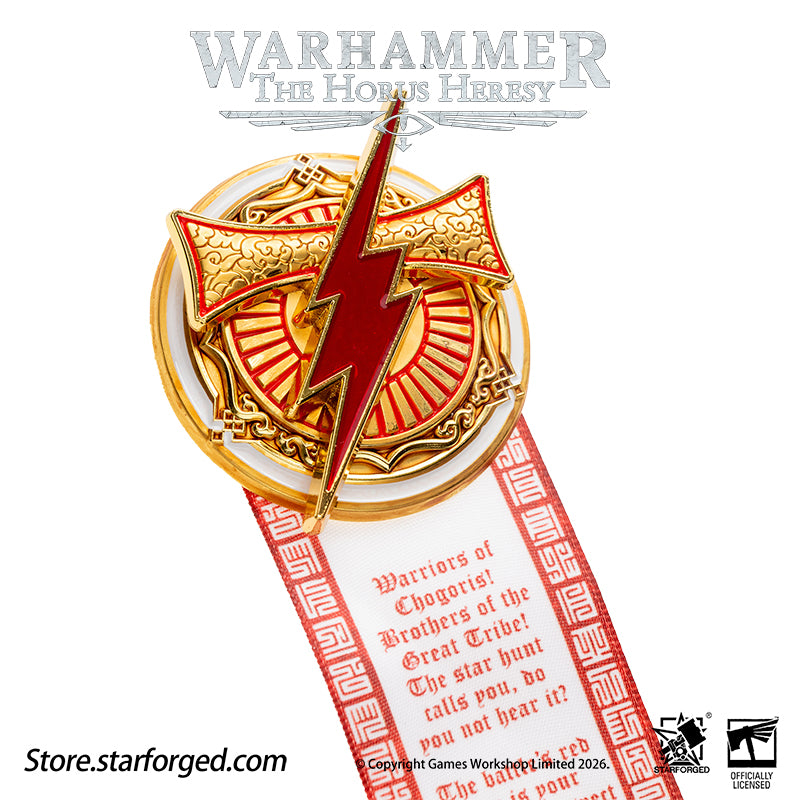 Starforged Warhammer 30K Space Marines White Scar Scroll Pin Heavy Badge Men's Fashion Jewelry Pin Badge
