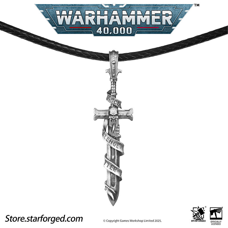 Starforged Warhammer 40K  Sword Of The High Marshal Necklace Pendant Men's Jewelry Birthday Gift