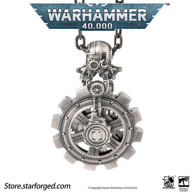 Starforged Warhammer 40K Adeptus Mechanicus Phylactery of the Pious Necklace Men's Jewelry Accessories In the Warhammer universe, the most skilled masters of machine spirit manipulation are the Adeptus Mechanicus, whose headquarters reside on Mars. This red world holds the technological and industrial lifeline of the human Imperium. In the dark, distant future, the vast majority of military and civilian products are manufactured under the supervision of the Tech-Priests of the Machine God.The members of the