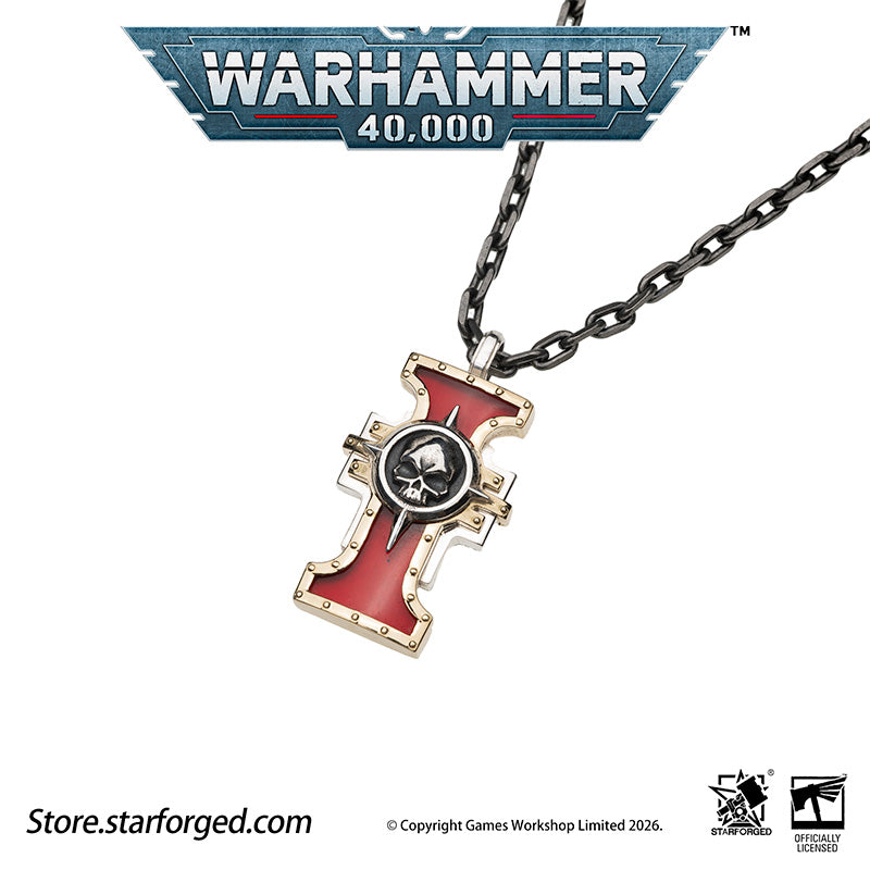 Starforged Warhammer 40K The Imperium of Man Inquisition Seal of the Holy Ordos Silver Pendant Game Merchandise Warhammer Gifts Fashion Accessories