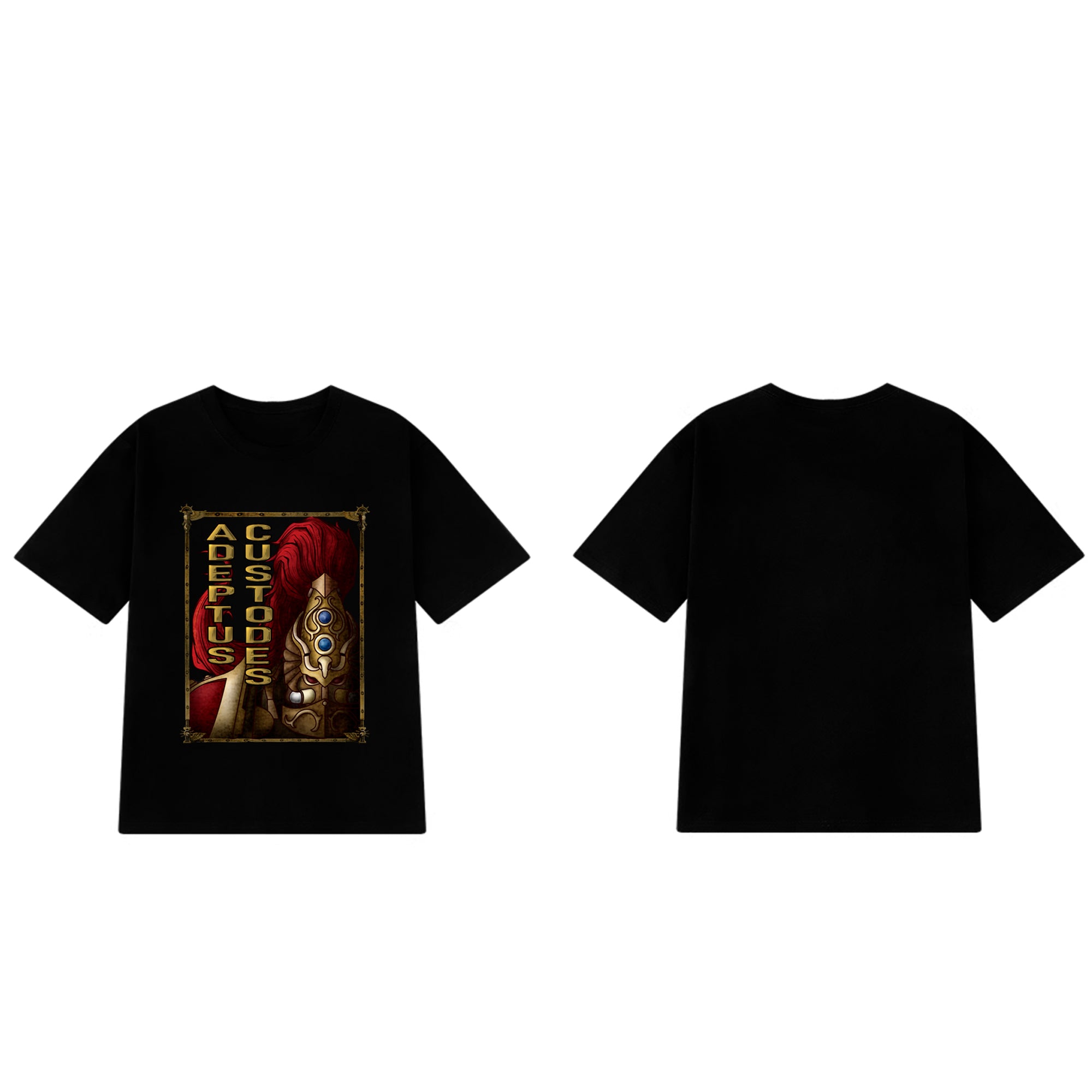 Starforged  Adeptus Custodes Warhammer 40000 Black Men's Short Sleeve Space Marine  T-Shirt Wh40K Clothing